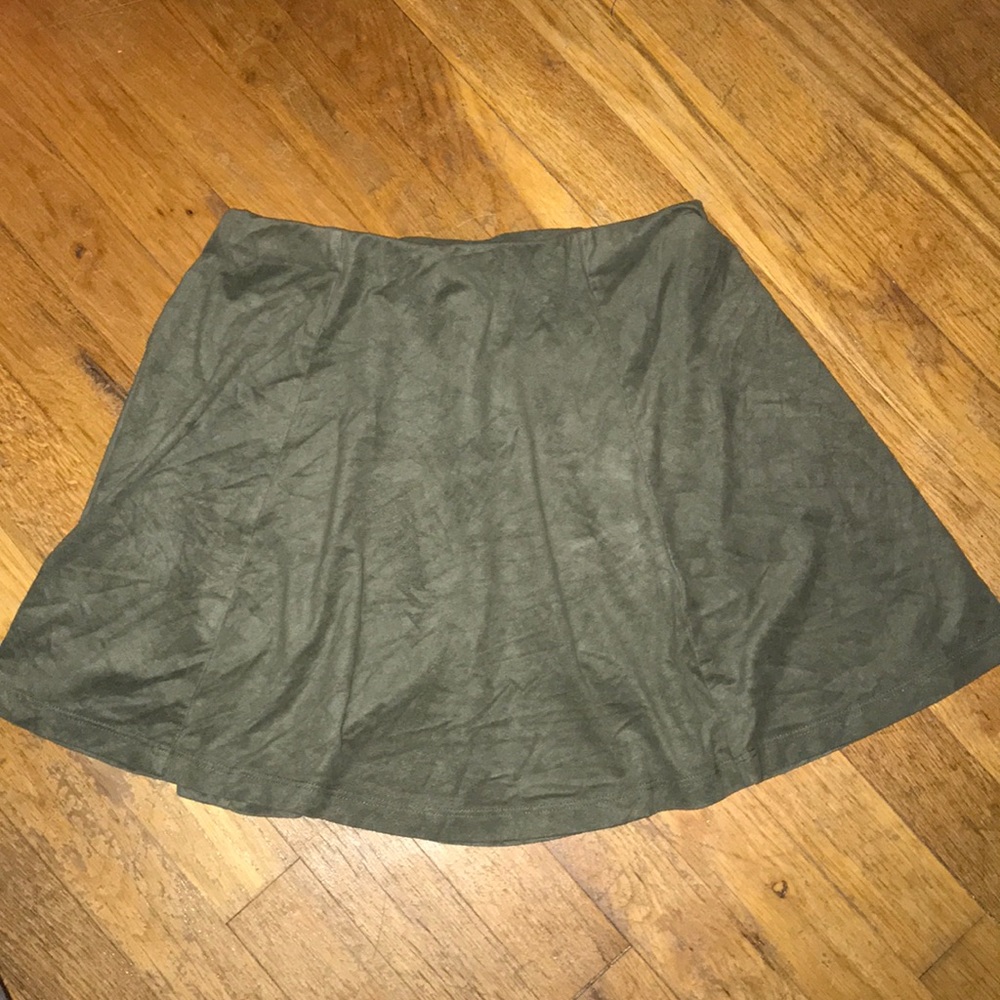 Olive green suede a-line skirt. Worn once